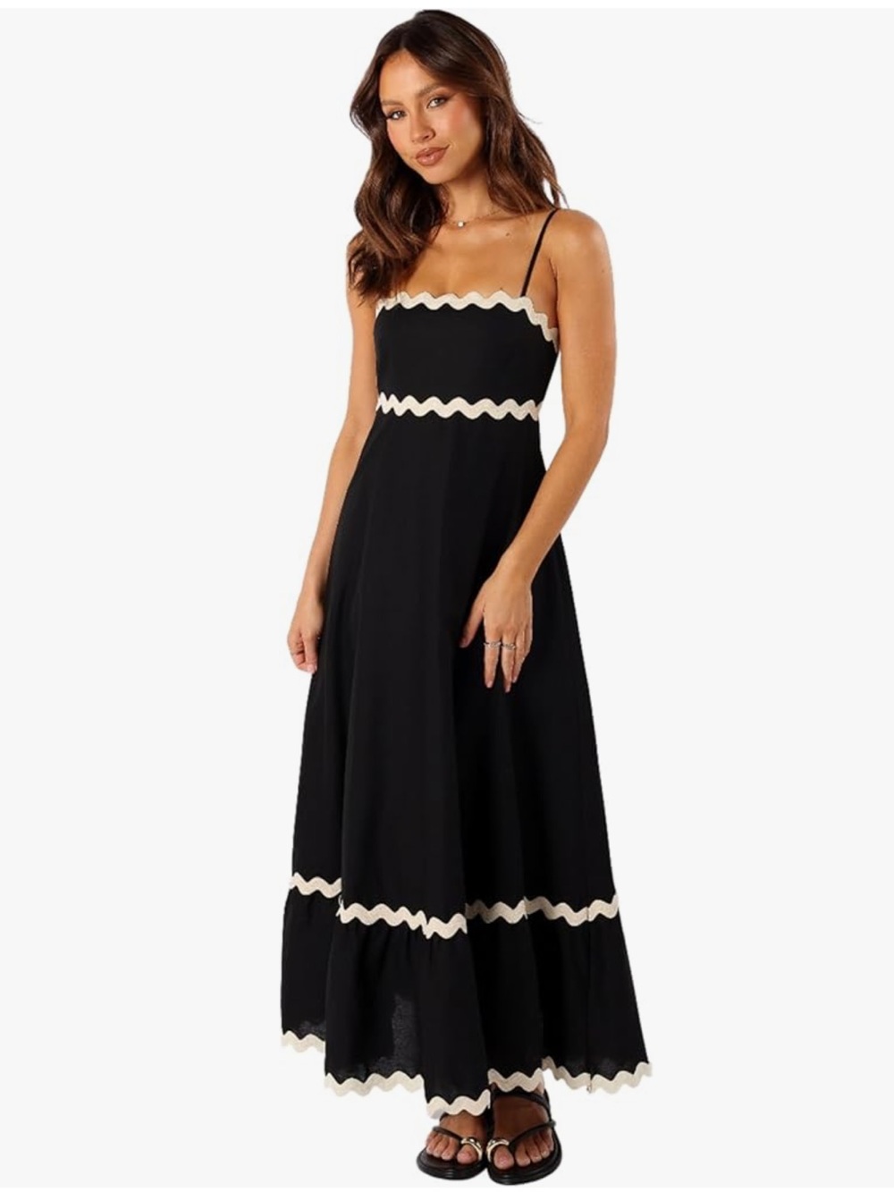 Petal‎ & Pup Yana black and white. Cotton maxi dress ladies size XL NWT